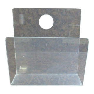 Vintage Mid Century Lucite Ghost Magazine Rack For Sale