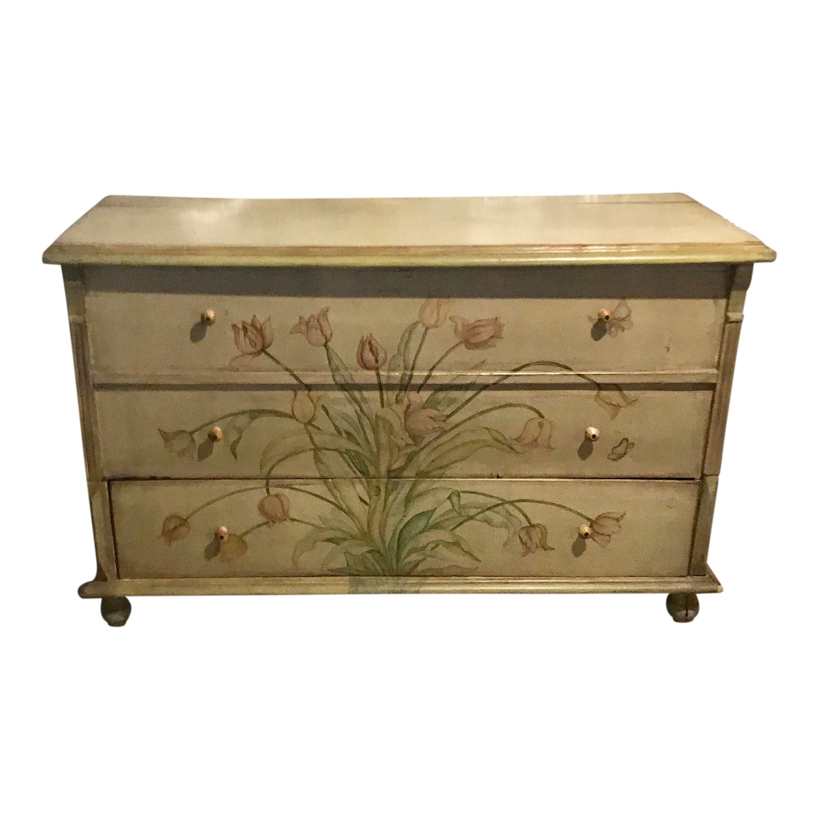 European Hand Painted Blanket Chest Chairish