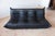 Black Leather Togo Corner Seat, Lounge Chair & 2-Seat Sofa by Michel Ducaroy for Ligne Roset, Set of 3 For Sale - Image 13 of 15