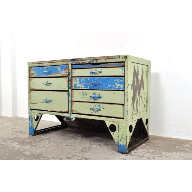 Industrial Chest of Drawers, 1950s For Sale - Image 9 of 18
