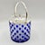 1960s Mid-Century Modern Cobalt Blue Overlay Cut Crystal Biscuit Barrel with Silver-Plated Mount, 1950s For Sale - Image 5 of 18