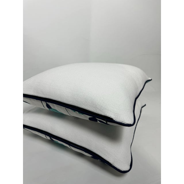 Belle Maison Penny in Aqua Pillows - Pair For Sale - Image 12 of 12