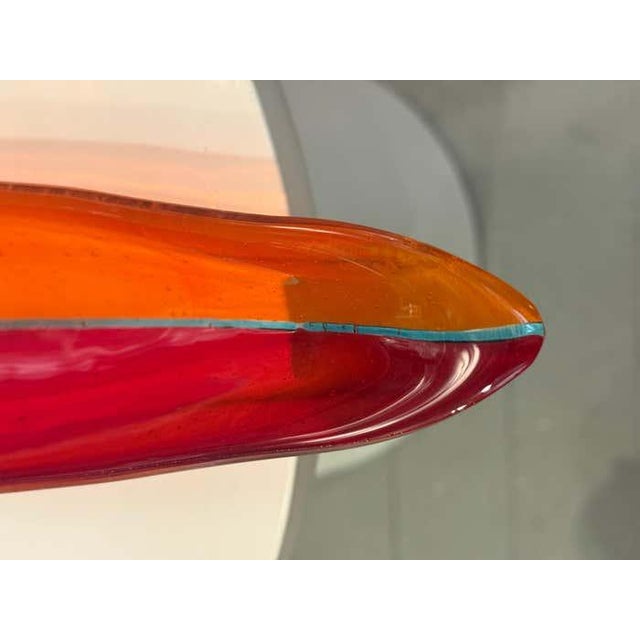 Mid-Century Modern 1960s Beatrice Tesdorf Murano-Style Sommerso Glass Centerpiece For Sale - Image 3 of 6