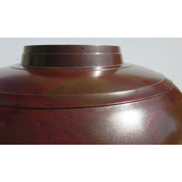 Hannya Kankei Japanese Studio Bronze Urn & Case Circa 70s For Sale In New York - Image 6 of 11