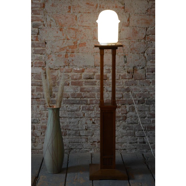 Mid-Century Modern Mid-Century Table Lamp in Lacquered Metal and Opal Glass, Czech, 1960s For Sale - Image 3 of 8
