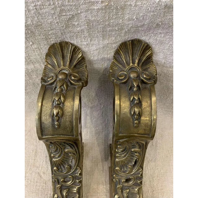 Pair of good quality brackets, trellis detail to the side and classic shell motifs. This piece is attributed to the...