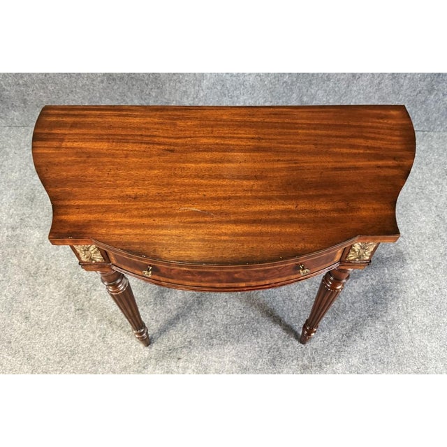 Wood Maitland-Smith Regency Reed 36″ Console Table For Sale - Image 7 of 11