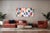 2026, Bauhaus Patterns in Harlequin Tones, Coral Ripples, Acrylic Paint on Cotton Canvas by Natalia Roman For Sale In Miami - Image 6 of 8