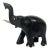 Antique Hand Carved Anglo-Indian Elephant Sculpture, Ebonized Wood For Sale