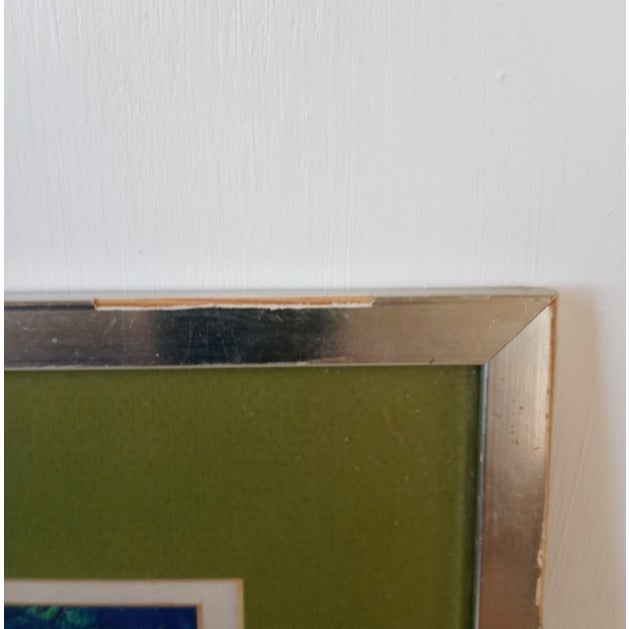 Blue Mid-Century Modern Abstract Expressionist Painting "High-Fly" by Sylvia Jorjorian For Sale - Image 8 of 13