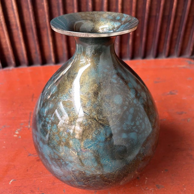 Copper Copper Ikebana Flower Vase, Japan, 1980s For Sale - Image 8 of 13