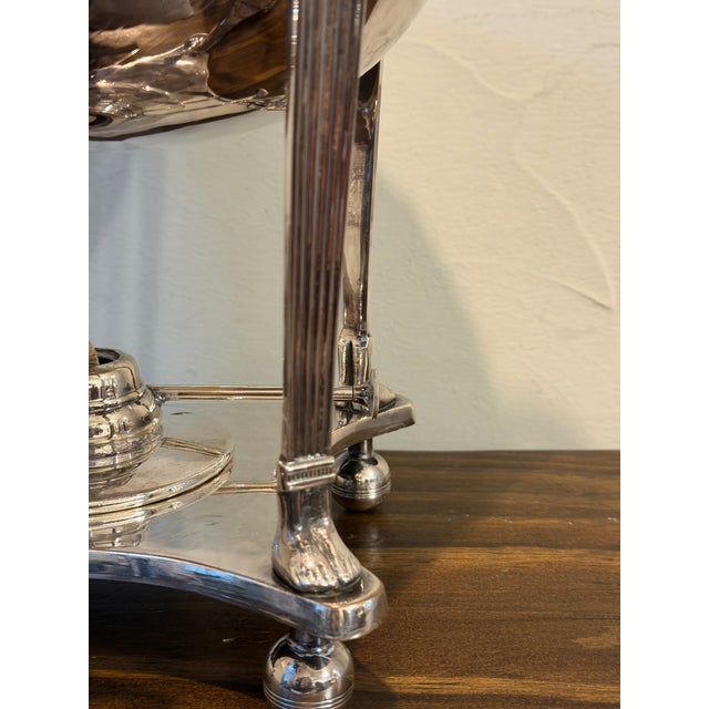Antique 19th-Century Egyptian Revival Silver-Plated Samovar With Sphinx Finial For Sale - Image 10 of 16