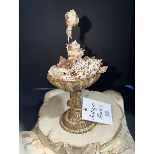 Religious Celestial Meets the Sea Cherub Shouldering the Sea-Coastal Art Sculpture For Sale - Image 3 of 5