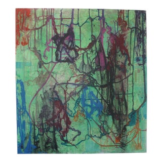 Large Painting and Collage Map of Los Angeles For Sale