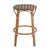 Spritely Home Accent Furniture Ballito 30 in. Seat Height Oval Rattan Bar Stool with Footrest, French White, Orange & Brown For Sale - Image 4 of 8