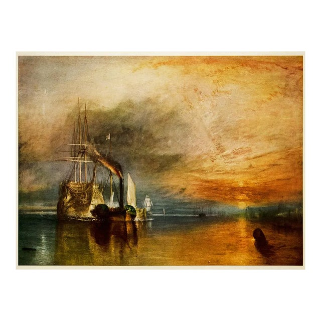 1956 After J. M. W. Turner "The Fighting Temeraire", Vintage Full-Color Print For Sale