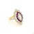 1.02 Carat Marquise Cut Diamond Ruby Gold Ring, Size 6.5 For Sale - Image 9 of 9