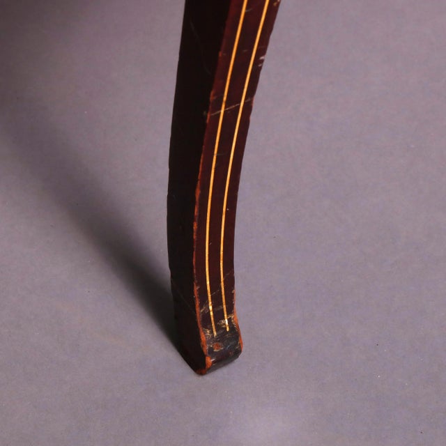 Antique French Louis XVI Mahogany Demilune Vitrine For Sale - Image 6 of 13