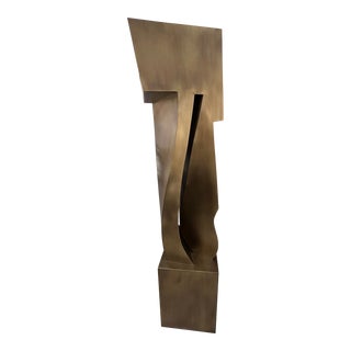 Leif Bronze Patina Brass Sculpture by Patrick Coard Paris For Sale