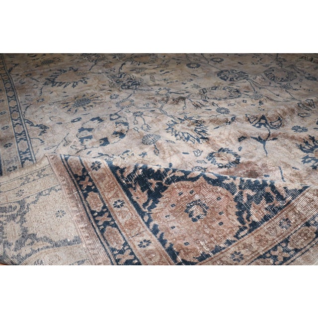 Early 20th Century Zabihi Collection Oversize Distressed Rug - 11'10" x 15'6" For Sale - Image 10 of 12