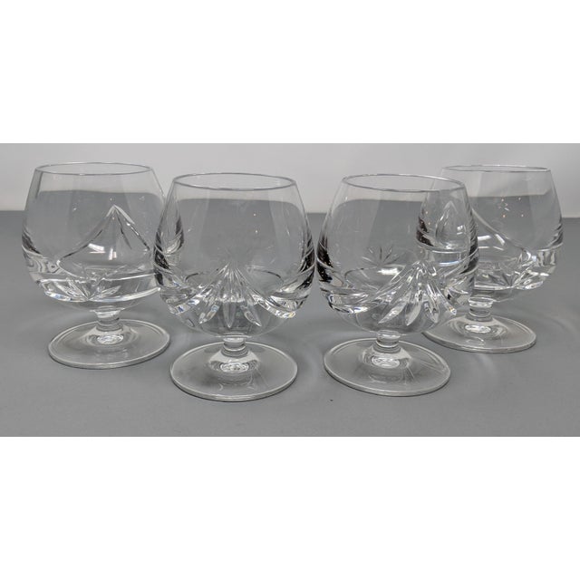 Heavyweight Vintage Cognac Lead Crystal Glasses Set of 4 Chairish