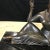 Metal French Signed by Molins Art Deco Bronze Sculpture of Lady With Her Mirror For Sale - Image 7 of 13