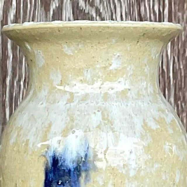 Vintage Boho Signed Studio Pottery Vase For Sale - Image 13 of 13