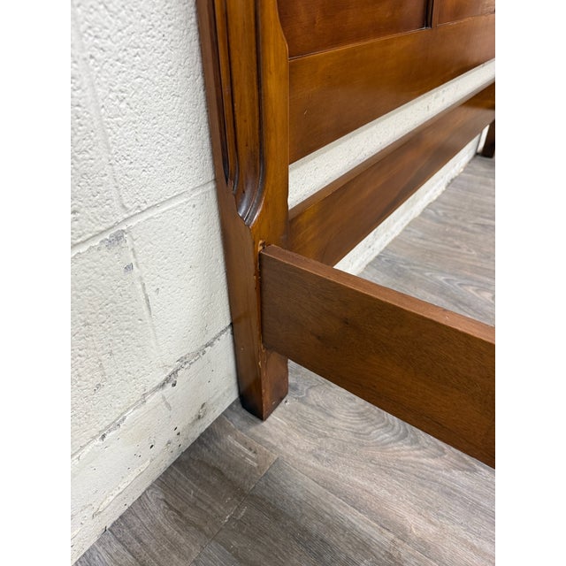Brown Vintage Full Size White Furniture Company French Provincial Bed For Sale - Image 8 of 18