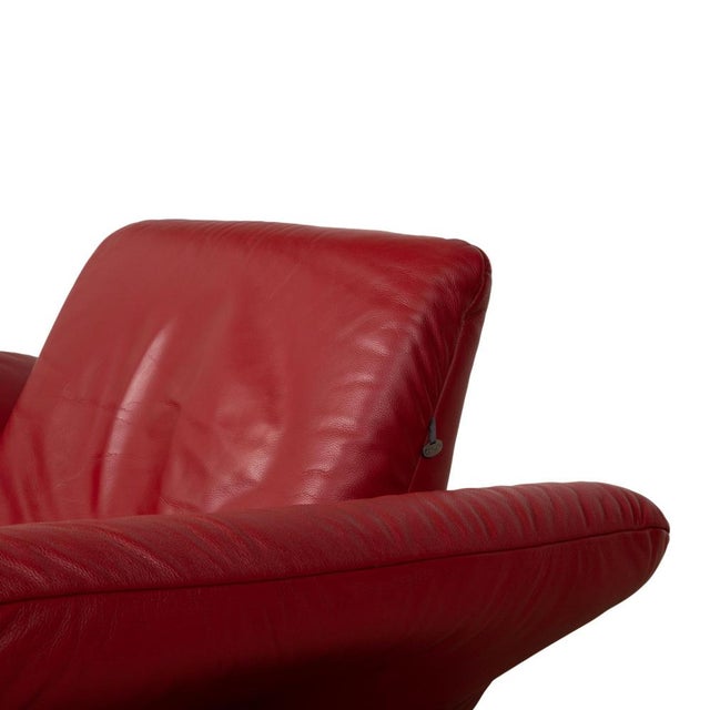 Animal Skin Chair in Red Leather from Koinor Rossini For Sale - Image 7 of 17