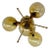 Orchidea Polished Brass Amber Bubbles Globe Flush Mount by Fabio LTD For Sale