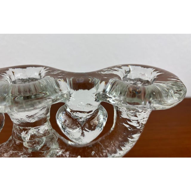 Vintage Swedish Glass Candleholder from Pukeberg, 1970s For Sale - Image 6 of 17