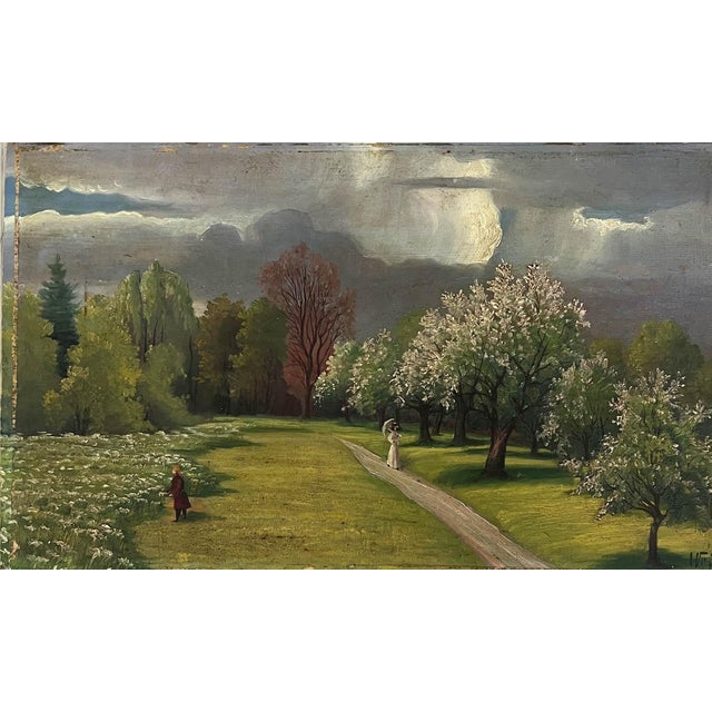 The School of Paris 1905 French Landscape Oil Painting on Board For Sale - Image 3 of 8