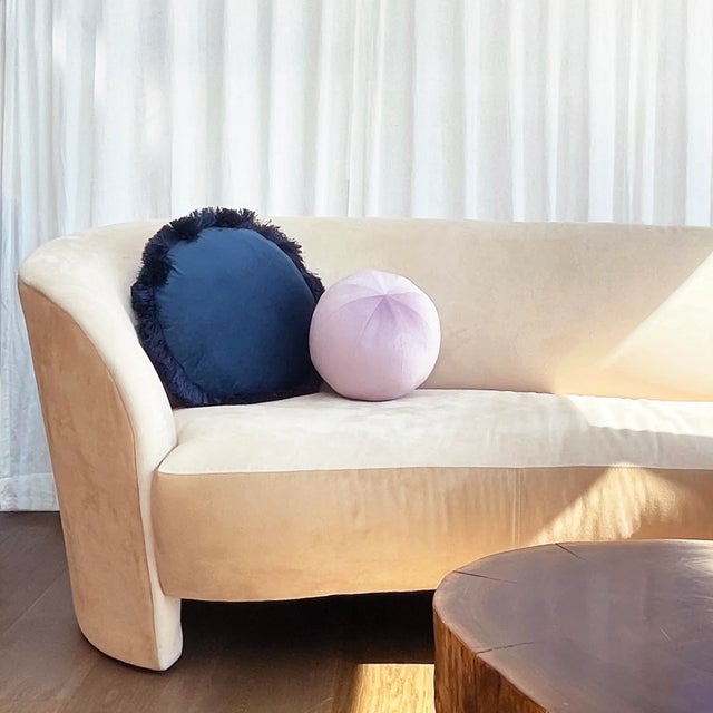 These super chic round pillows with the oh-so-fabulous fringe add texture, dimension and fun to your space. Style them...