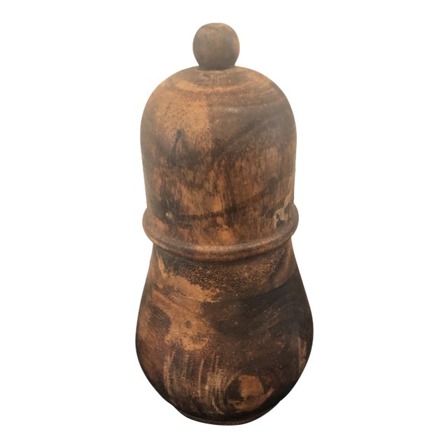 Vintage Burl Wood Vessel For Sale