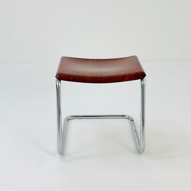 Mid-Century Bauhaus B37 Stool by Mart Stam for Bremshy, 1960s For Sale - Image 6 of 11