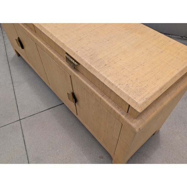 Mid-Century Modern Mid Century Raffia Sideboard/Buffet by Harrison Van Horn, C1970s, Attrbiuted For Sale - Image 3 of 18