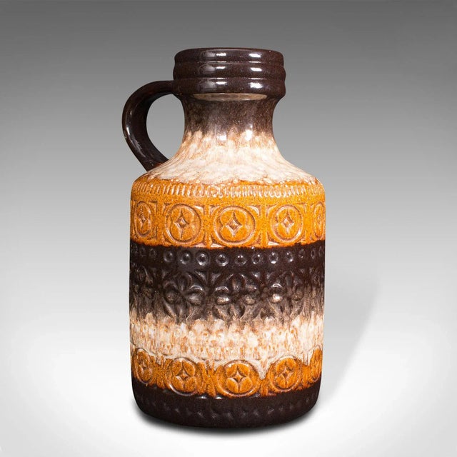 1960s Vintage German Ceramic Decorative Jug For Sale - Image 4 of 10