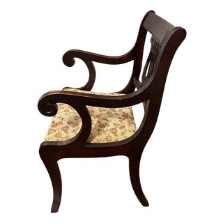 Early 20th Century Tell City Chair Company Harp-Back Chair With Arms For Sale