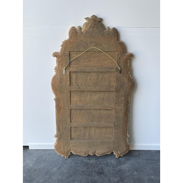Large Regency Style Mirror with Carved and Gilded Wooden Side Panels, 1950s For Sale - Image 10 of 12
