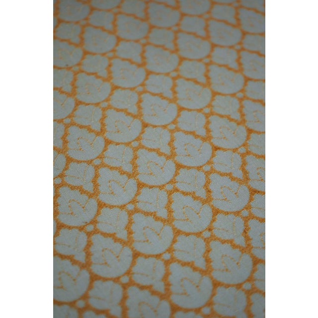 Set of 8 American Made Vintage Louis XVI Round-Back Dining Chairs With Pastel Blue and Gold Fabric by Nancy Corzine Furniture For Sale - Image 10 of 13