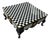 Vintage Louis XV Style Checkered Coffee Table, Giltwood Accent For Sale