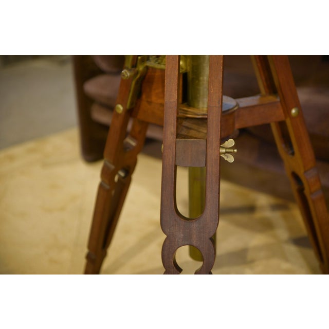 Vintage Brass and Wood Astronomical Telescope, 1930s For Sale - Image 6 of 15