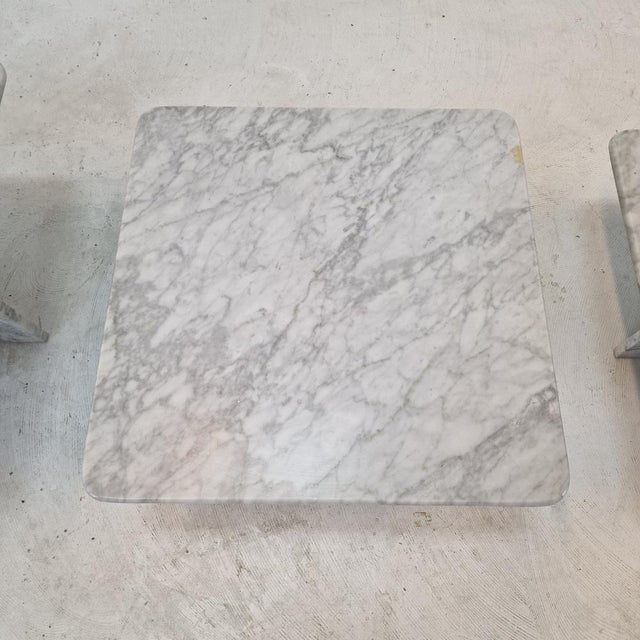 Italian Coffee Tables in Marble, 1970s, Set of 3 For Sale - Image 15 of 18