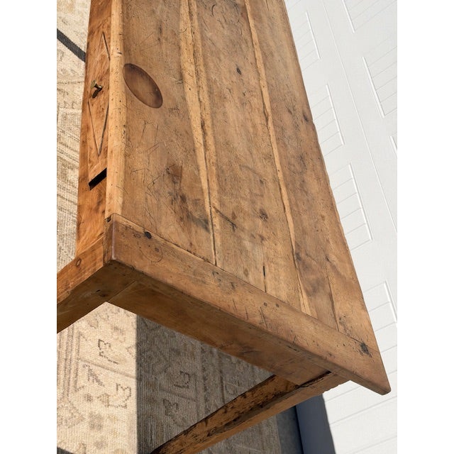 Brown 18th Centry French Provincial Walnut Prep Table With Drawers For Sale - Image 8 of 10