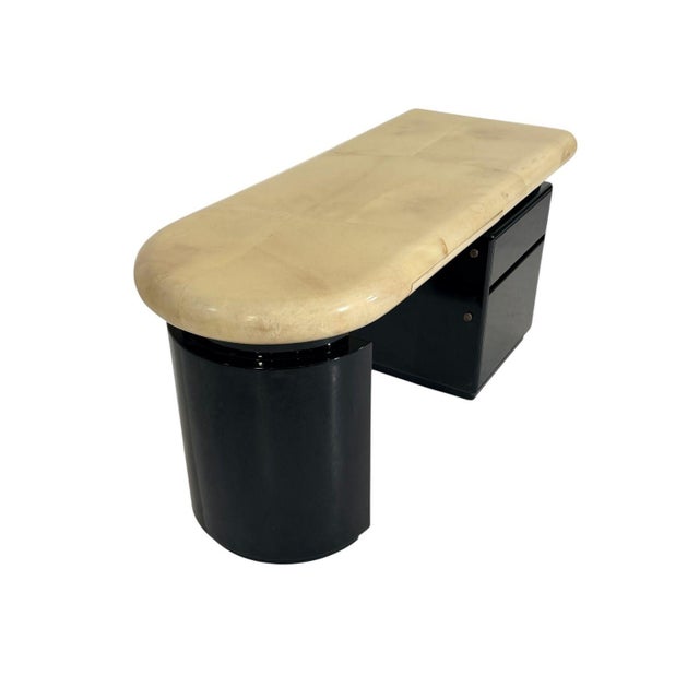 Enrique Garcel Goatskin Desk, 1970 For Sale - Image 4 of 8