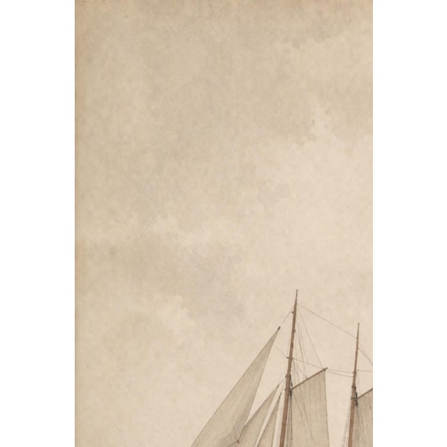 Not Yet Made - Made To Order Minimal Coastal Seascape Study, Classic Sailboat Art Print, 24" × 36" For Sale - Image 5 of 9