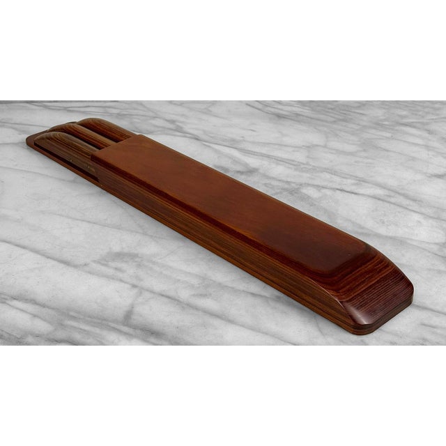 Mid-Century Teak 4-Piece Knife Carving Set For Sale - Image 4 of 10