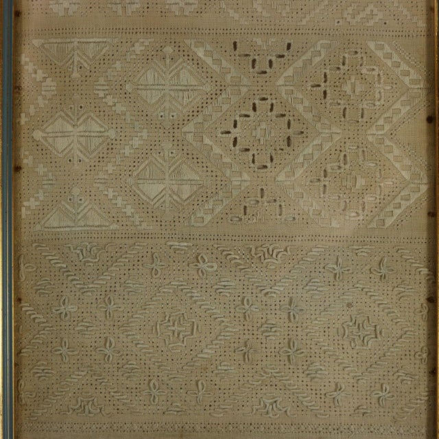 Textile Antique Charles II Band Sampler, 1672, by e.y For Sale - Image 7 of 18