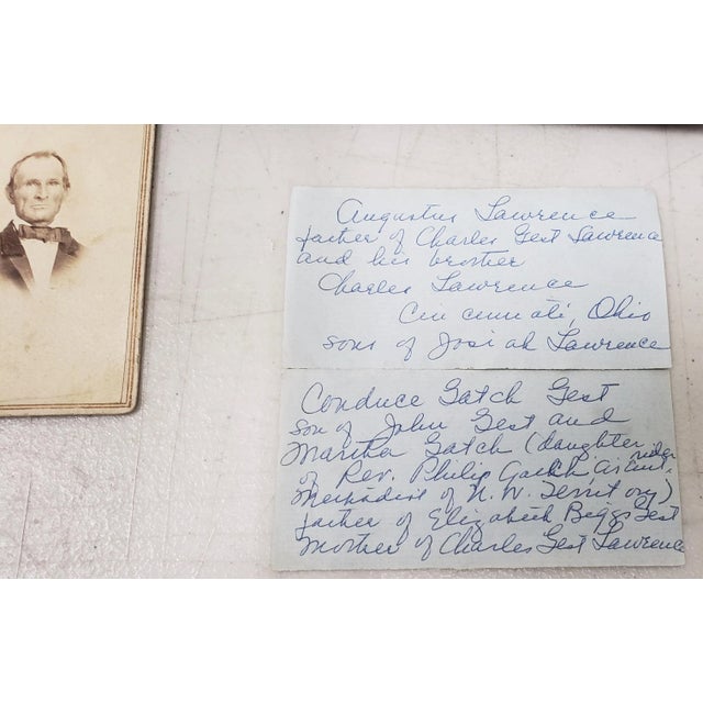 Mid 19th Century Gutta Percha Box W/ Photo's & Notes on Genealogy