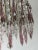 Italian Micro-Beaded Tiered Amethyst Crystal Prisms Chandelier C 1920 One of Two For Sale - Image 4 of 14